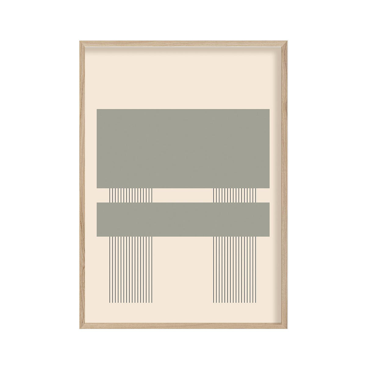 Cuadro 50X70 Gris Rectangulos Moda 1