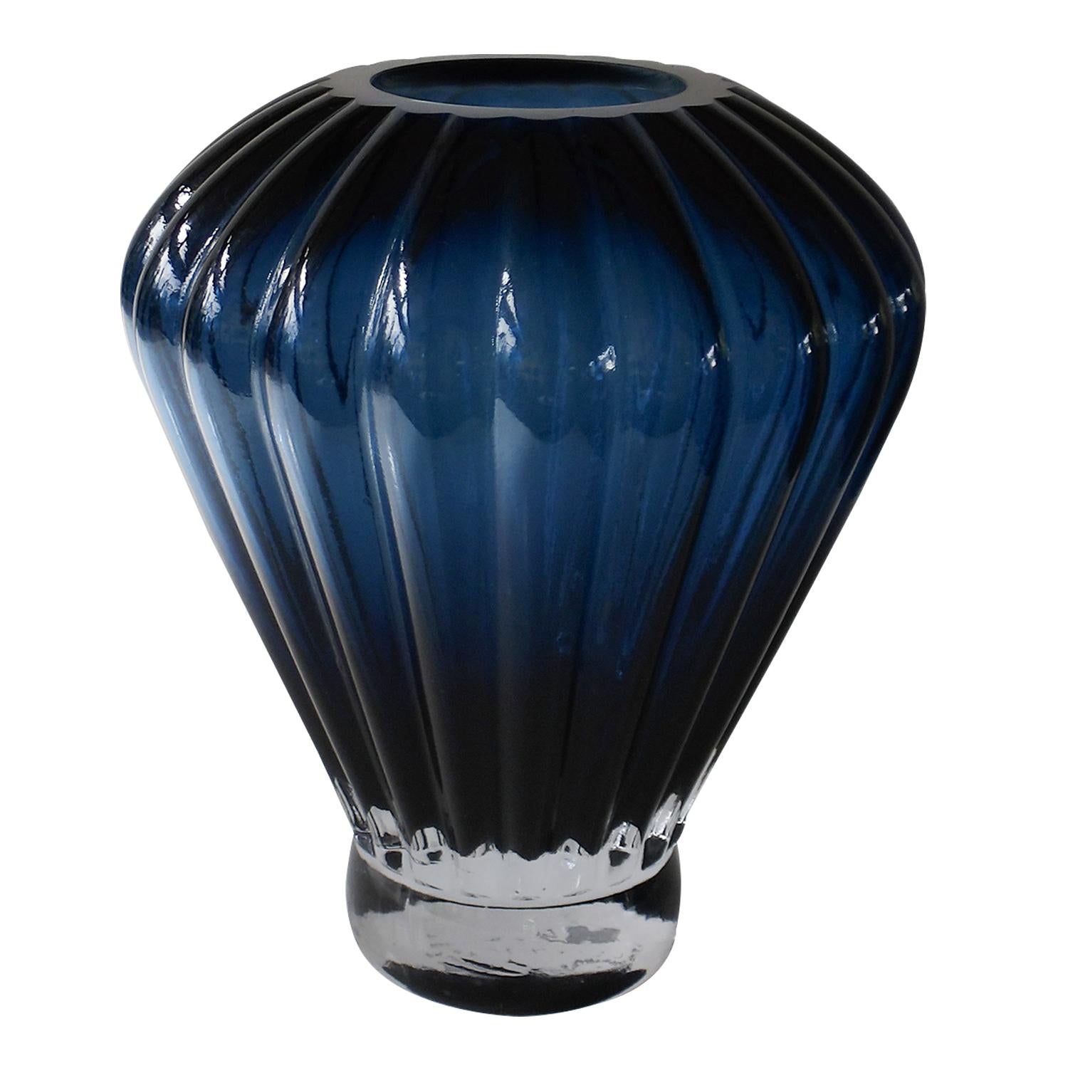 Jarron  20X17X17Cm Azul