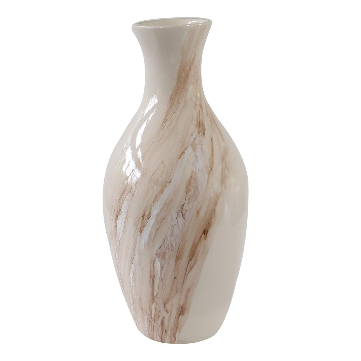 Jarron  41X20X20Cm Beige