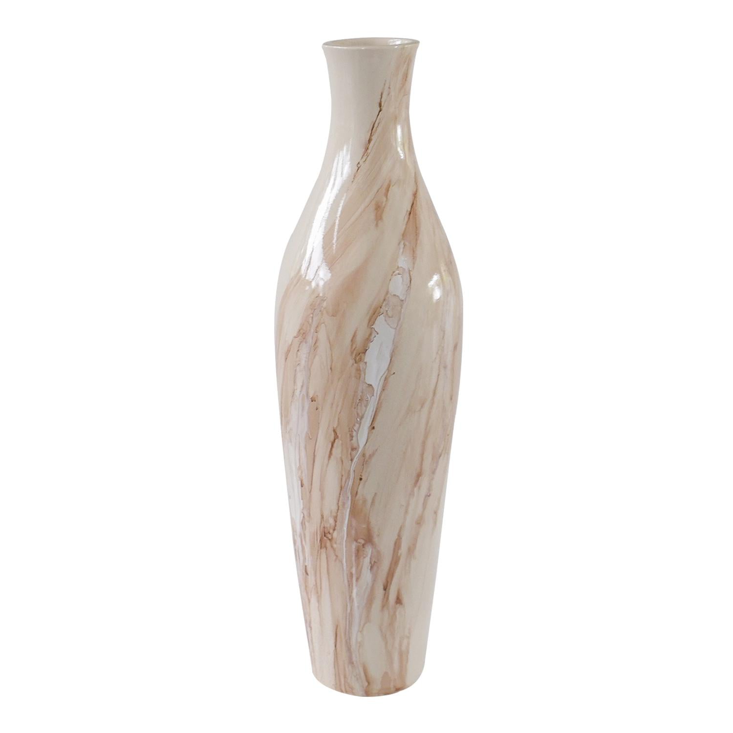 Jarron  47X13X13Cm Beige