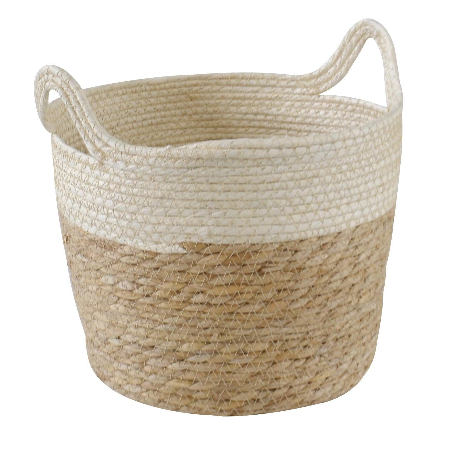 Canasto 27X34X28Cm Circular Fique Beige
