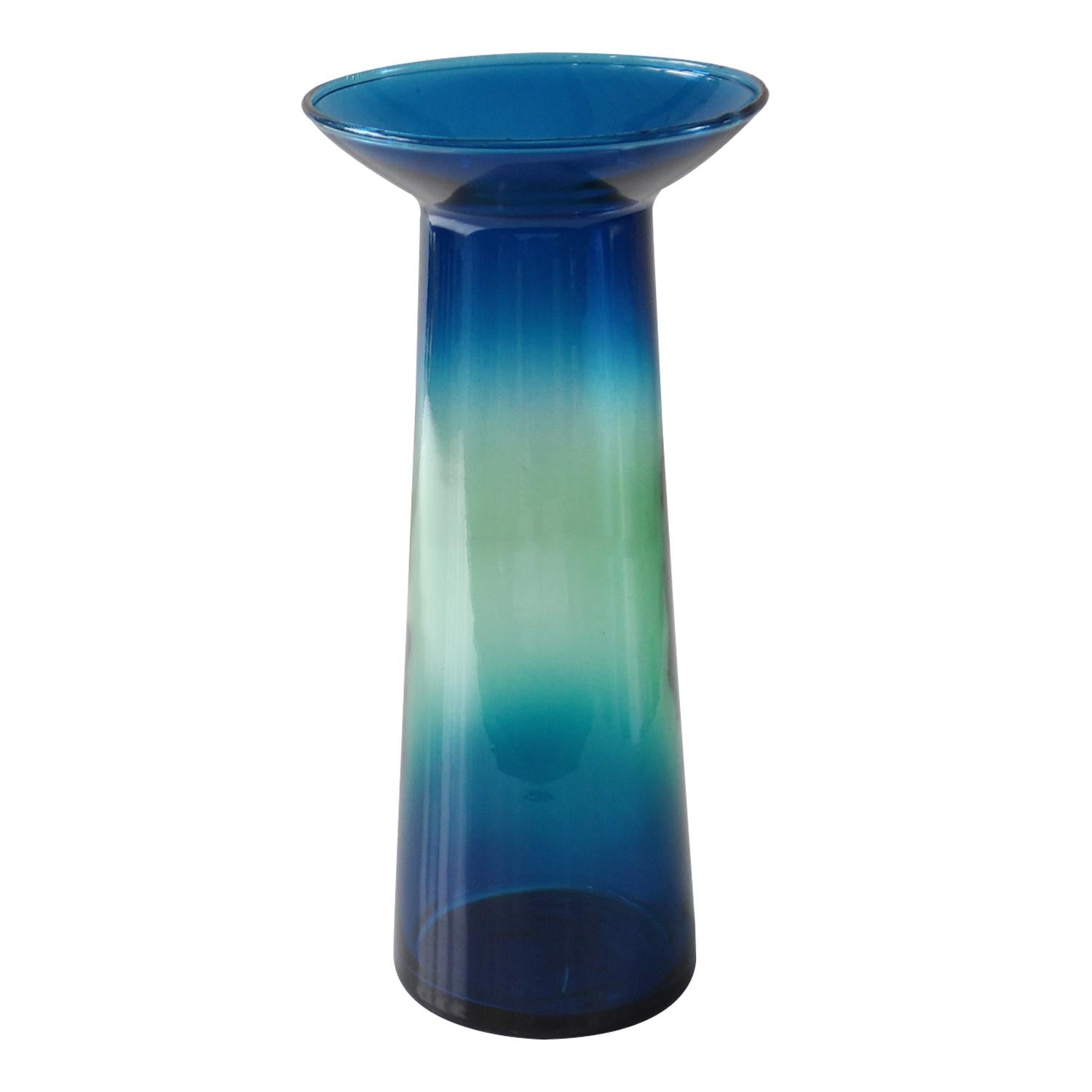 Jarron  25X12X12Cm Perla Azul