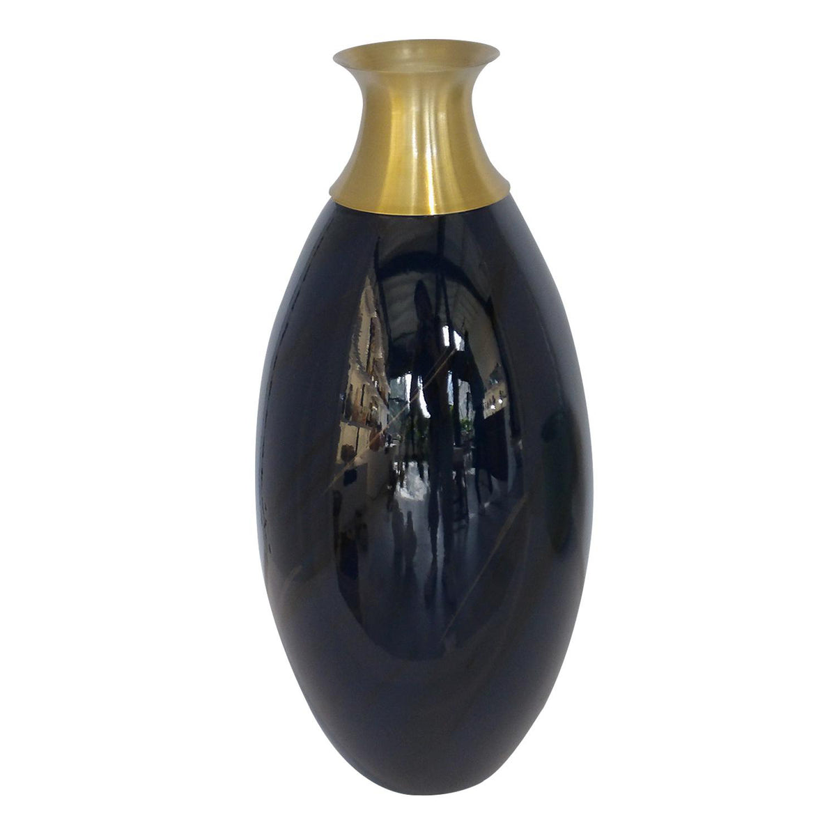 Jarron  37.5X18.5X18.5Cm Azul