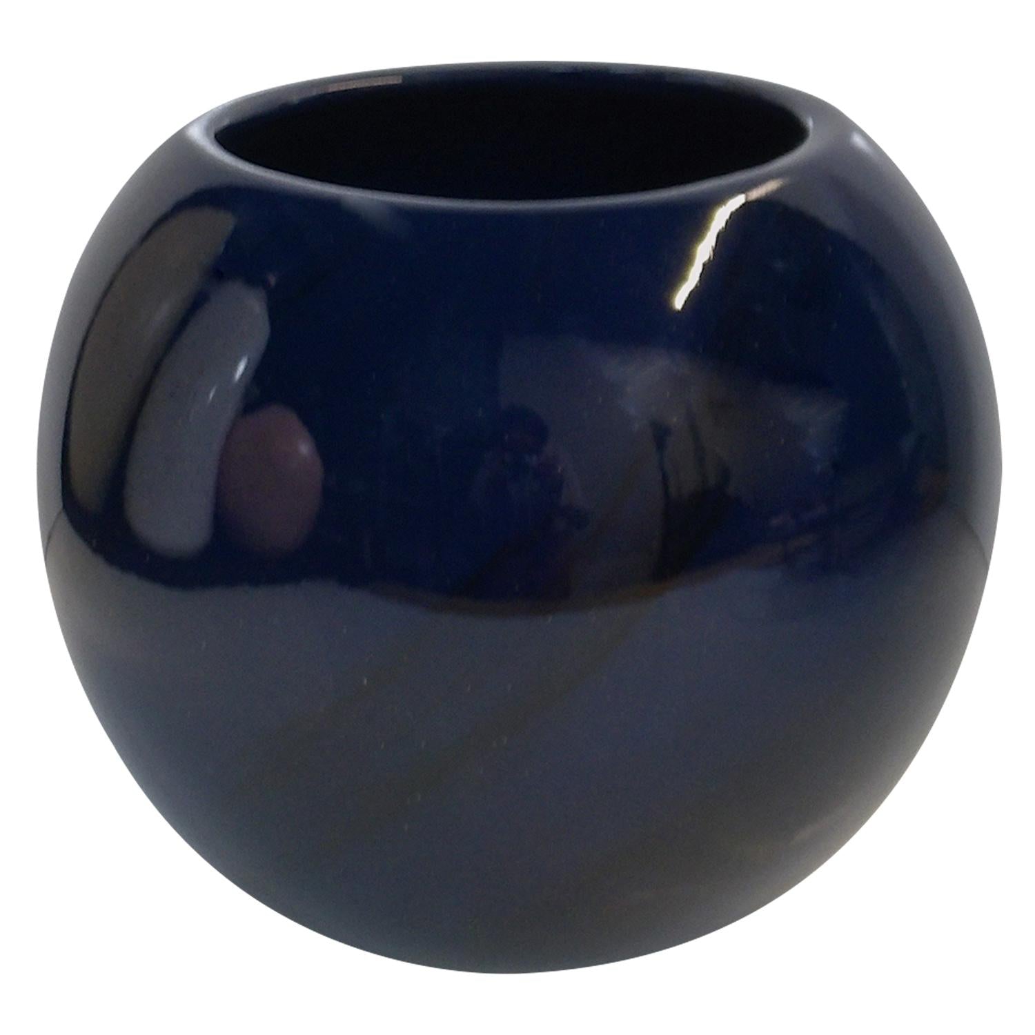 Jarron  13.5X16X16Cm Azul
