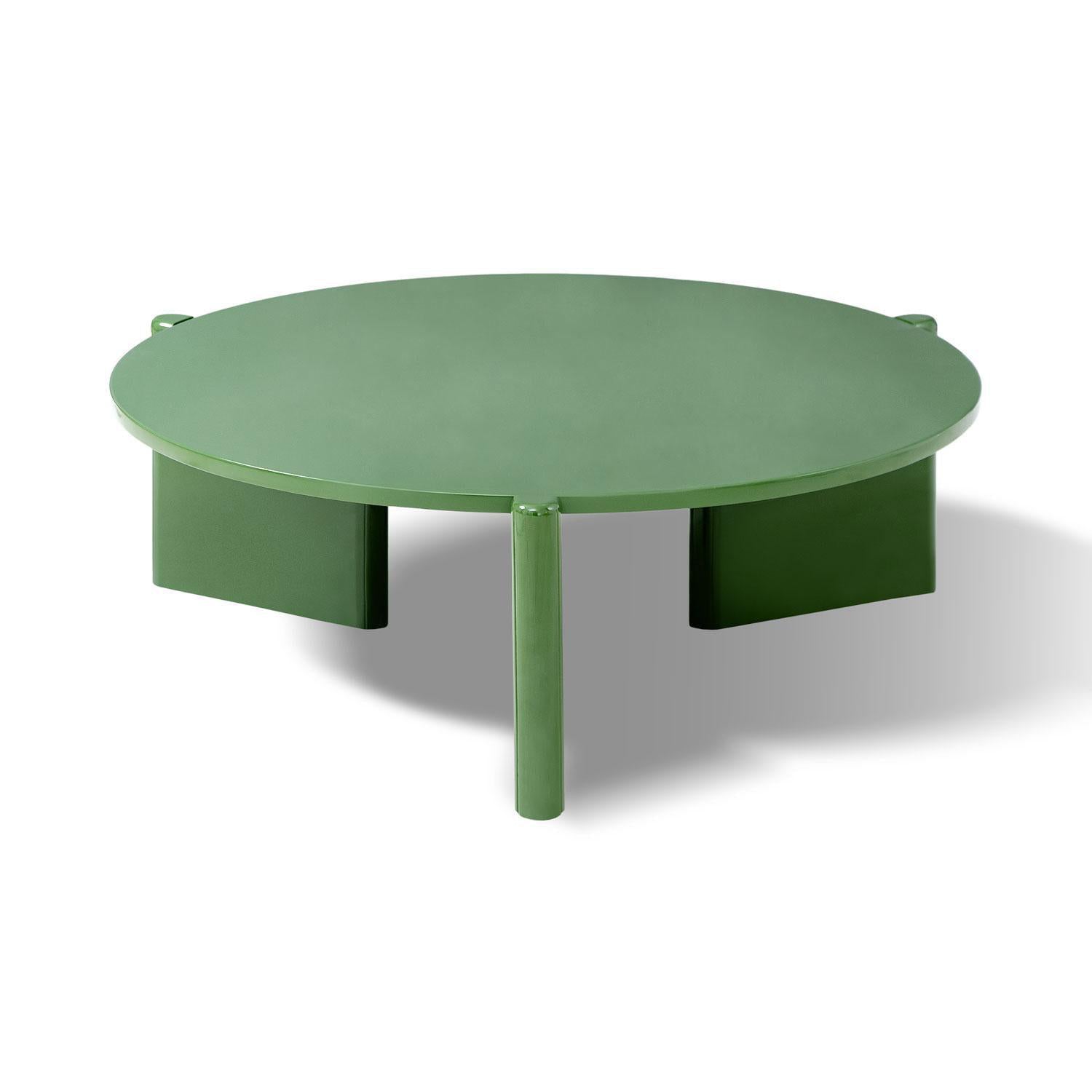 Mesa De Centro Oklam Redonda 90  Redonda Verde.