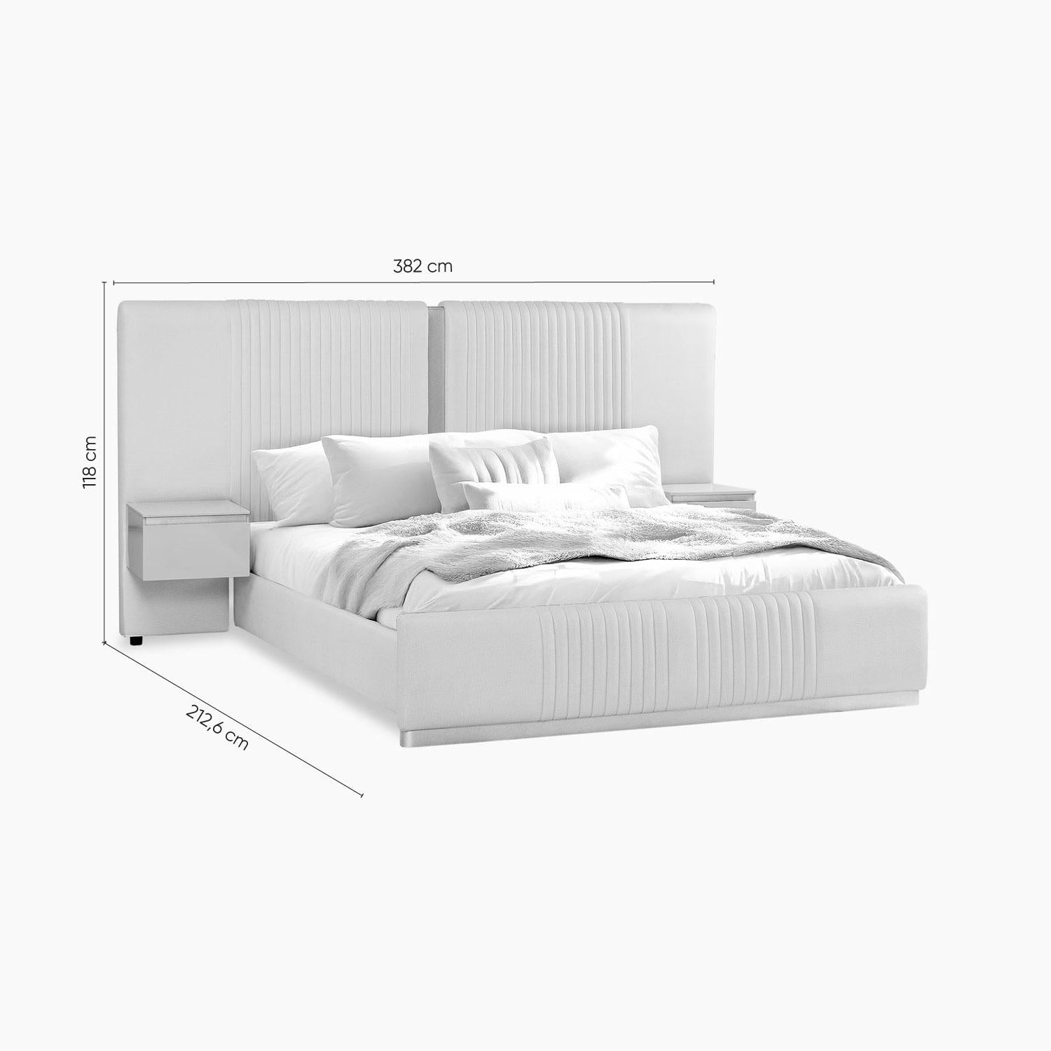 Cama King Celestia Boucle Diversa Arena, Latte.
