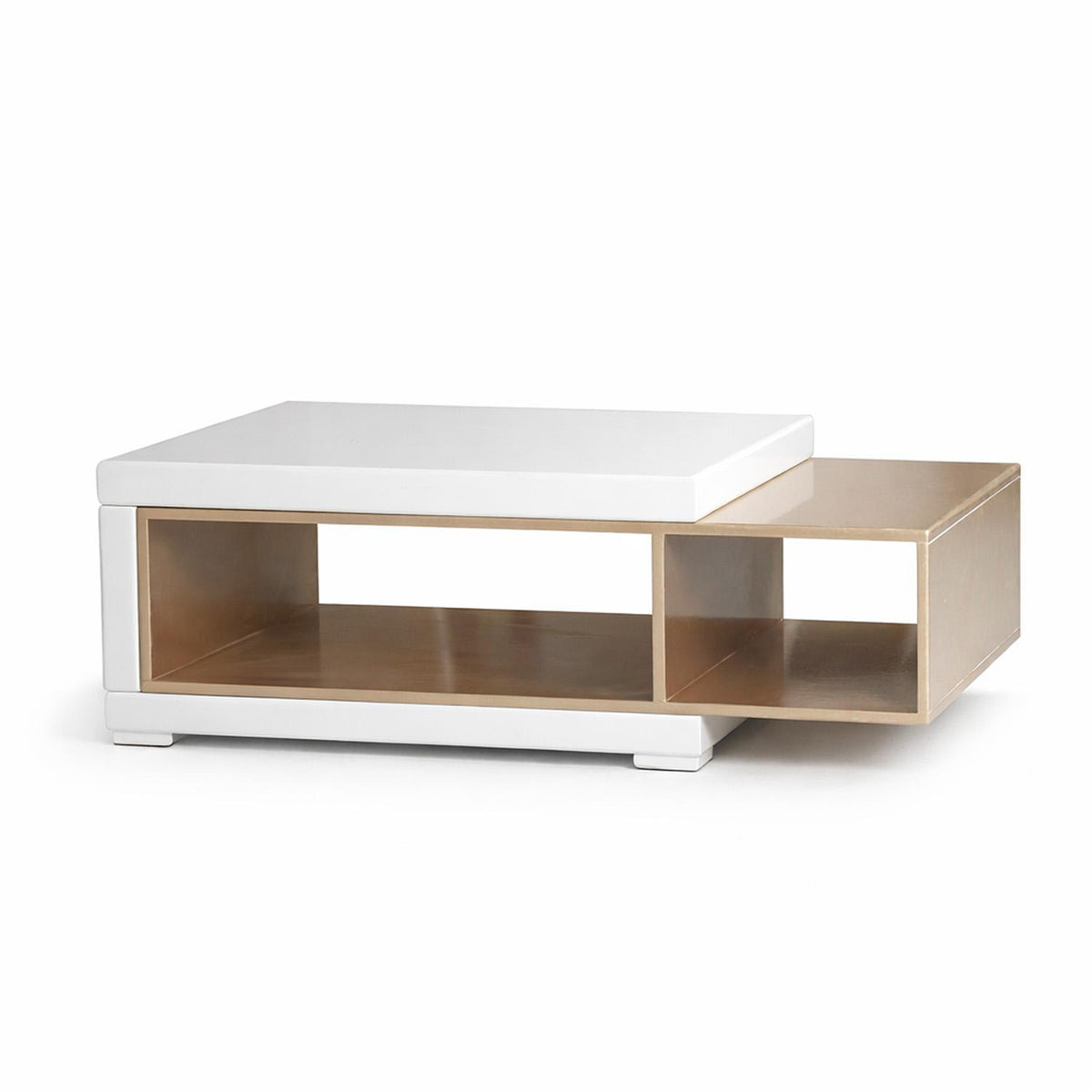 Mesa De Centro Luxury Blanco Perla, Champaña, Marmol
