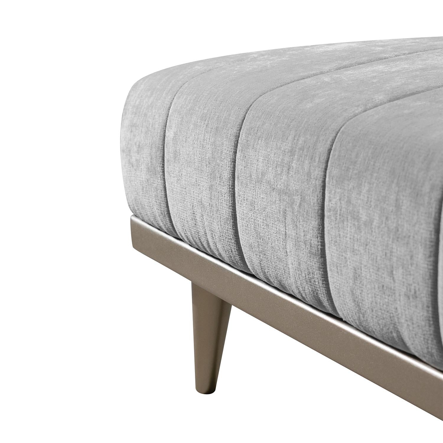 Sofá Cama Denzel Chenille Ainoa Plata, Champaña