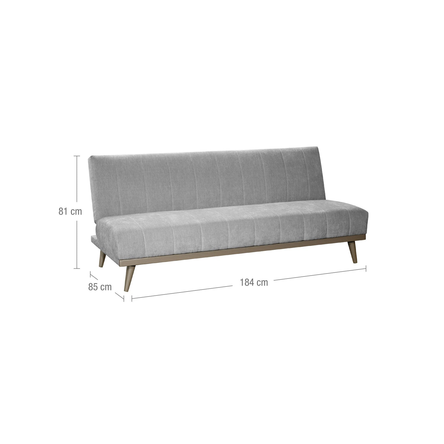 Sofá Cama Denzel Chenille Ainoa Plata, Champaña