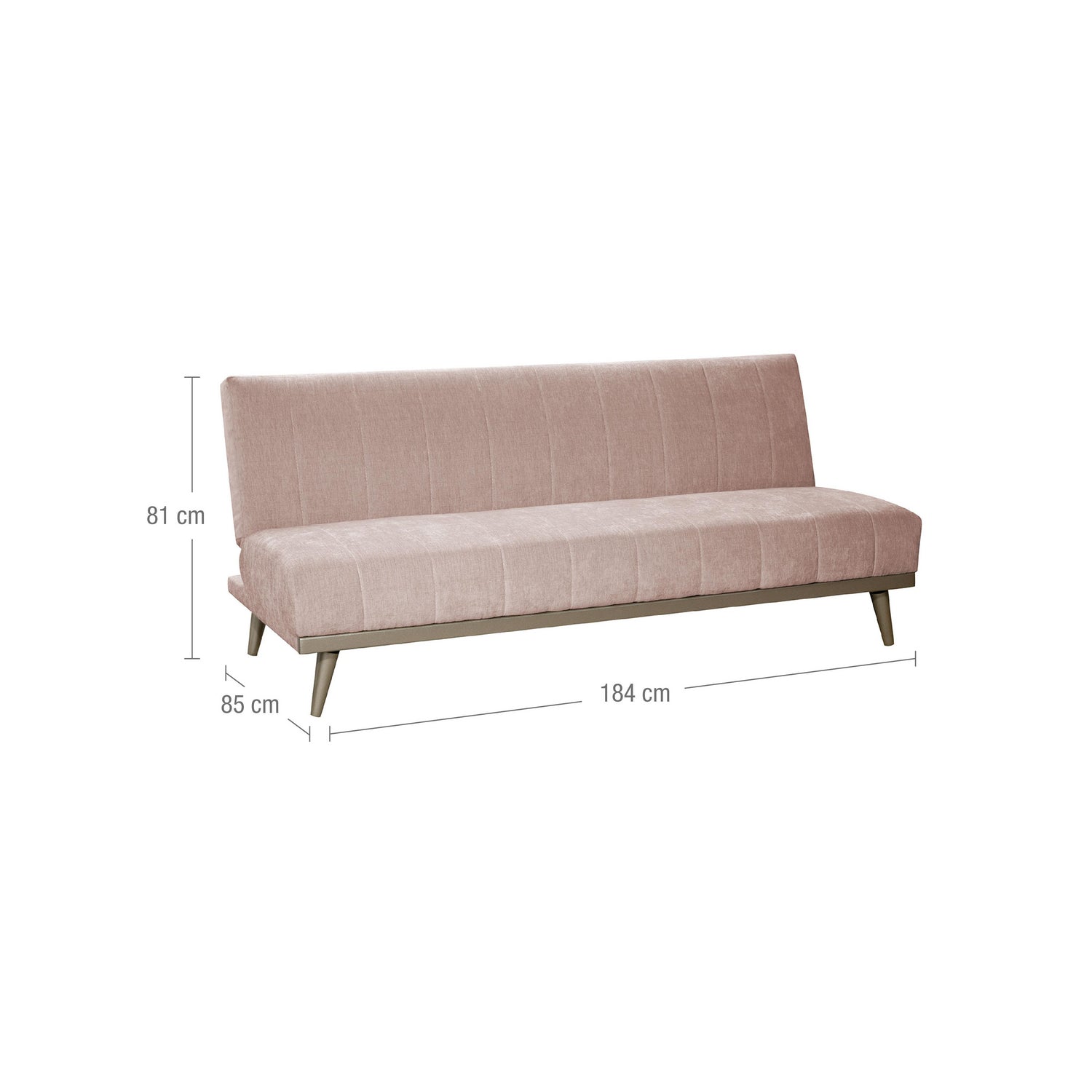 Sofá Cama Denzel Chenille Ainoa Rosa, Champaña