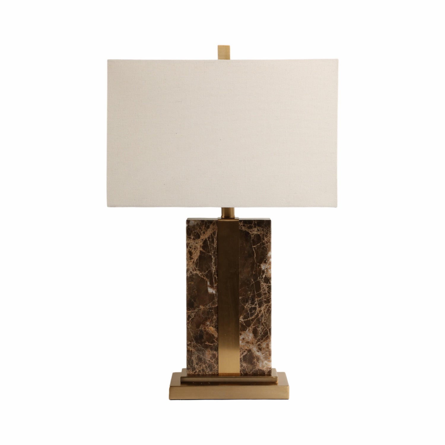 Lampara De Mesa 66X22X40 Café Blanco