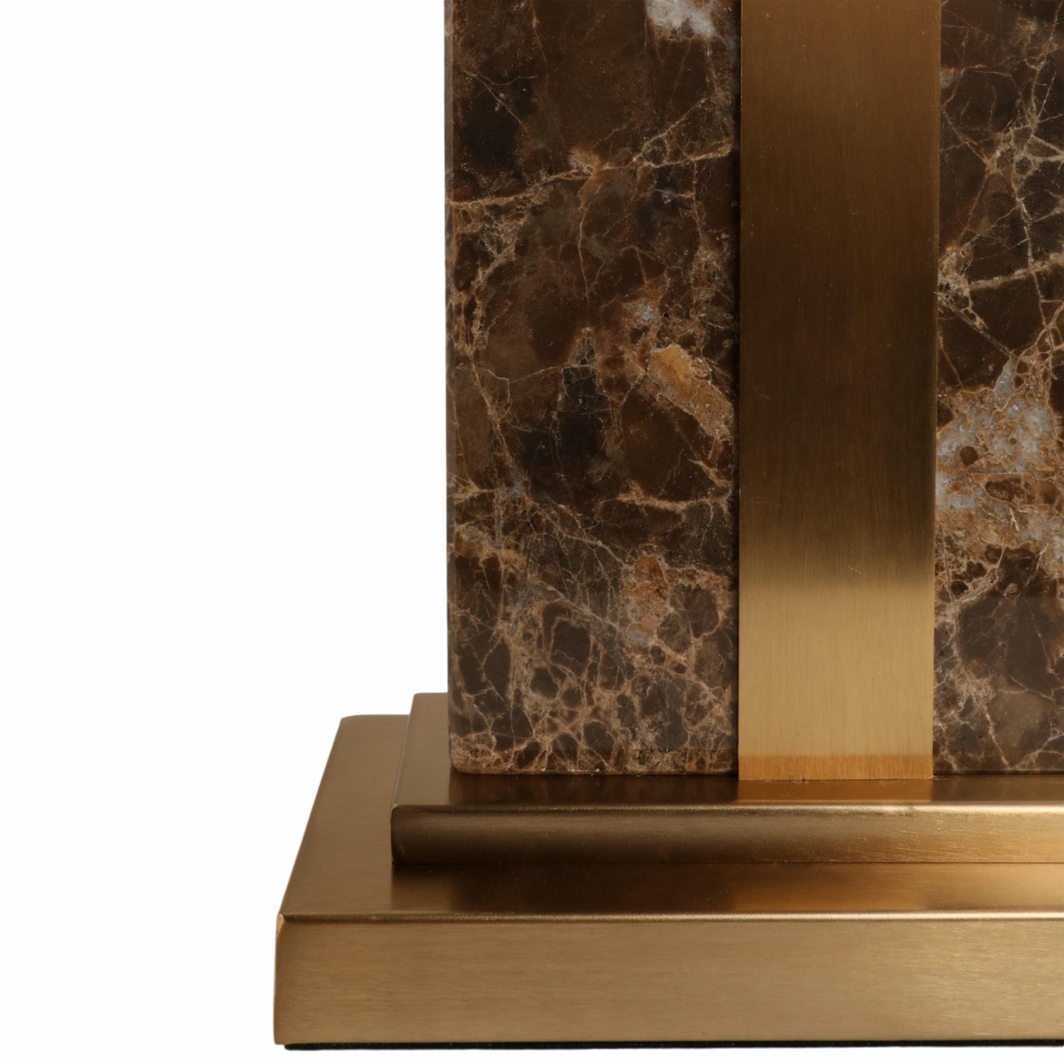 Lampara De Mesa 66X22X40 Café Blanco