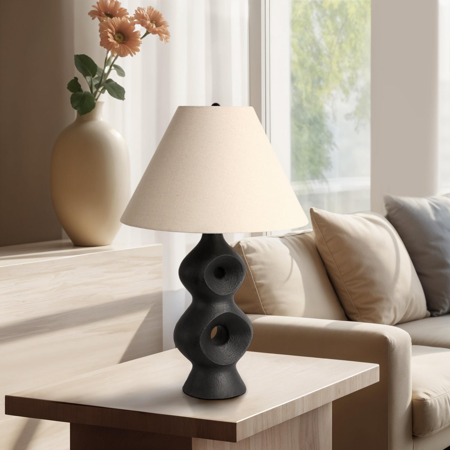 Lampara De Mesa 66X45X45 Anka Negro