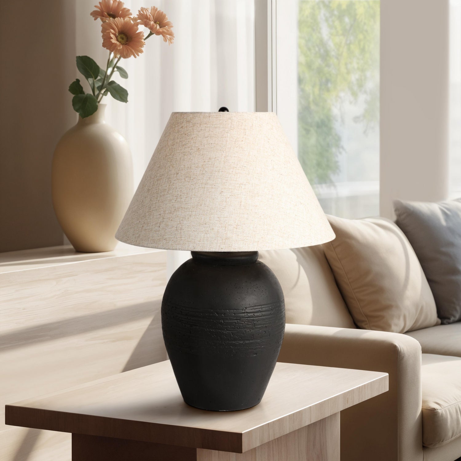 Lampara De Mesa  68X48X38 Anka Negro