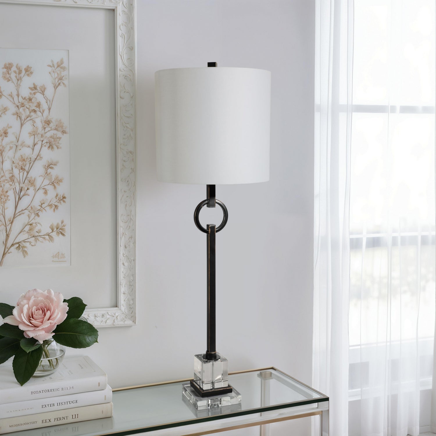 Lampara De Mesa 88X30X30 Axis Bronce
