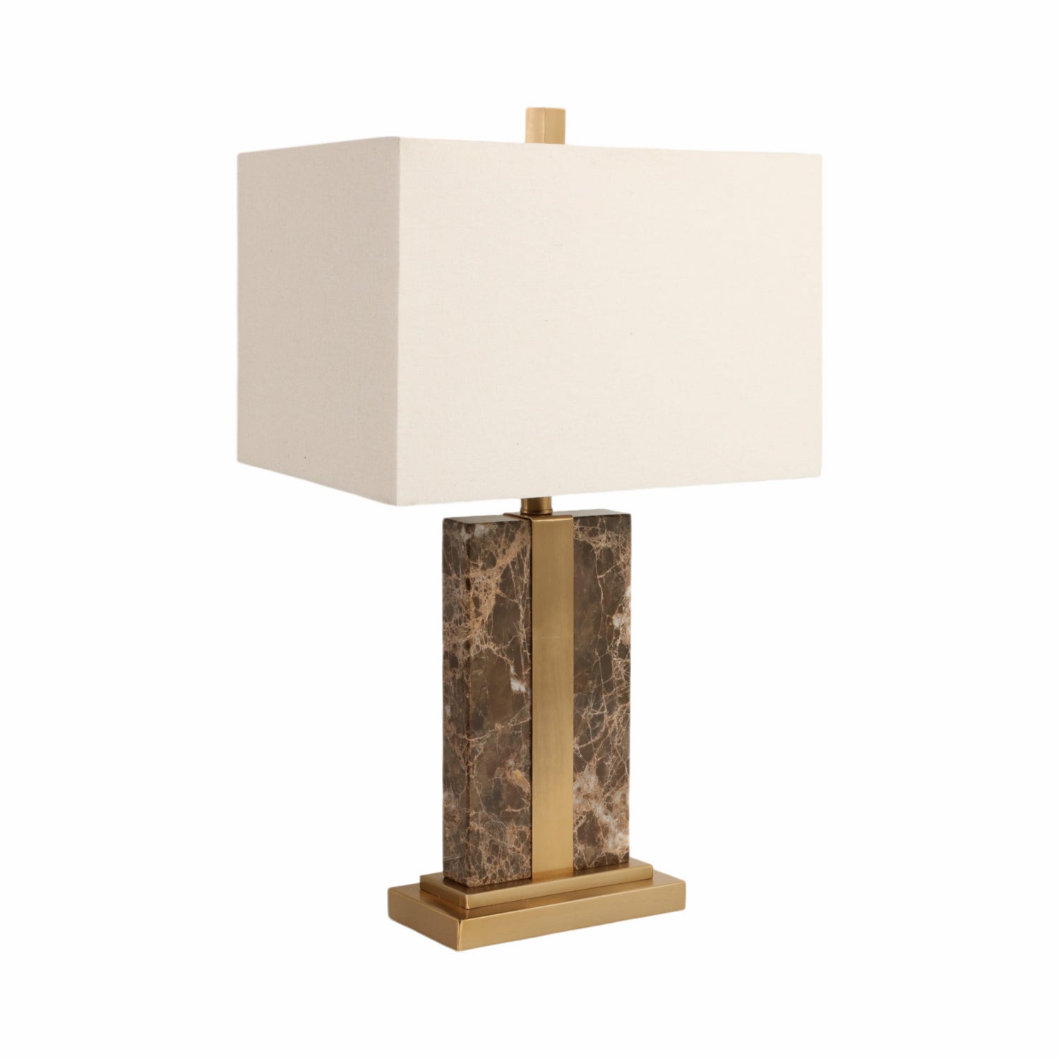 Lampara De Mesa 66X22X40 Café Blanco