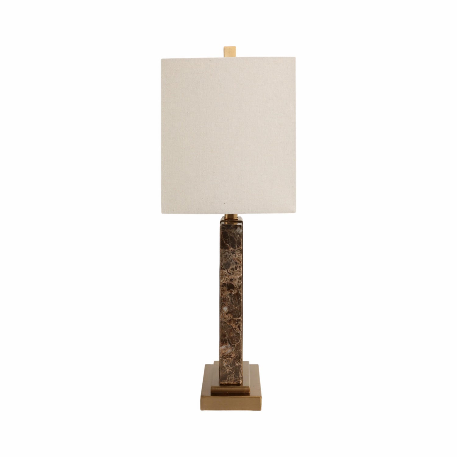 Lampara De Mesa 66X22X40 Café Blanco