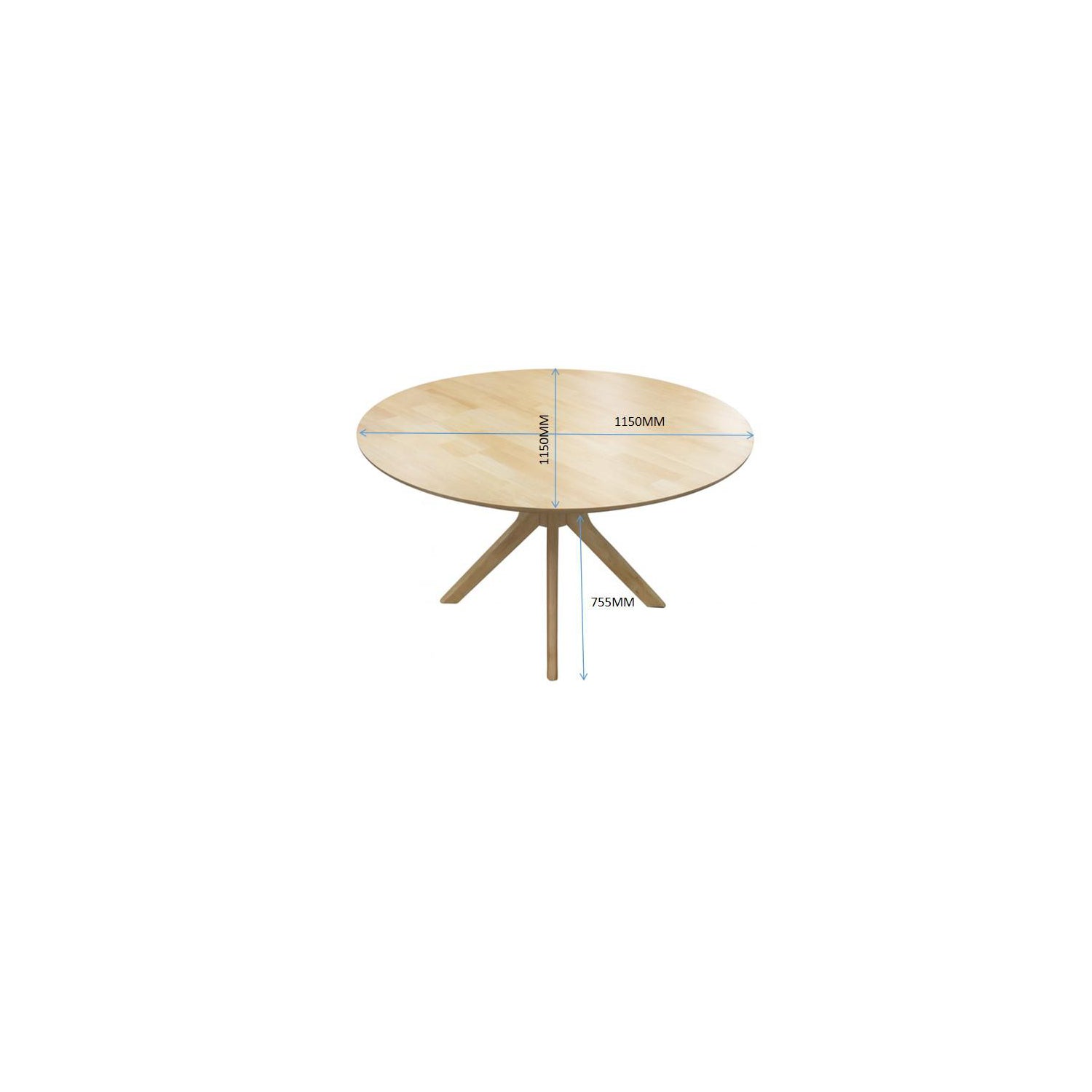 Comedor 4 Puestos Gales Velvet Beige, Natural Circular