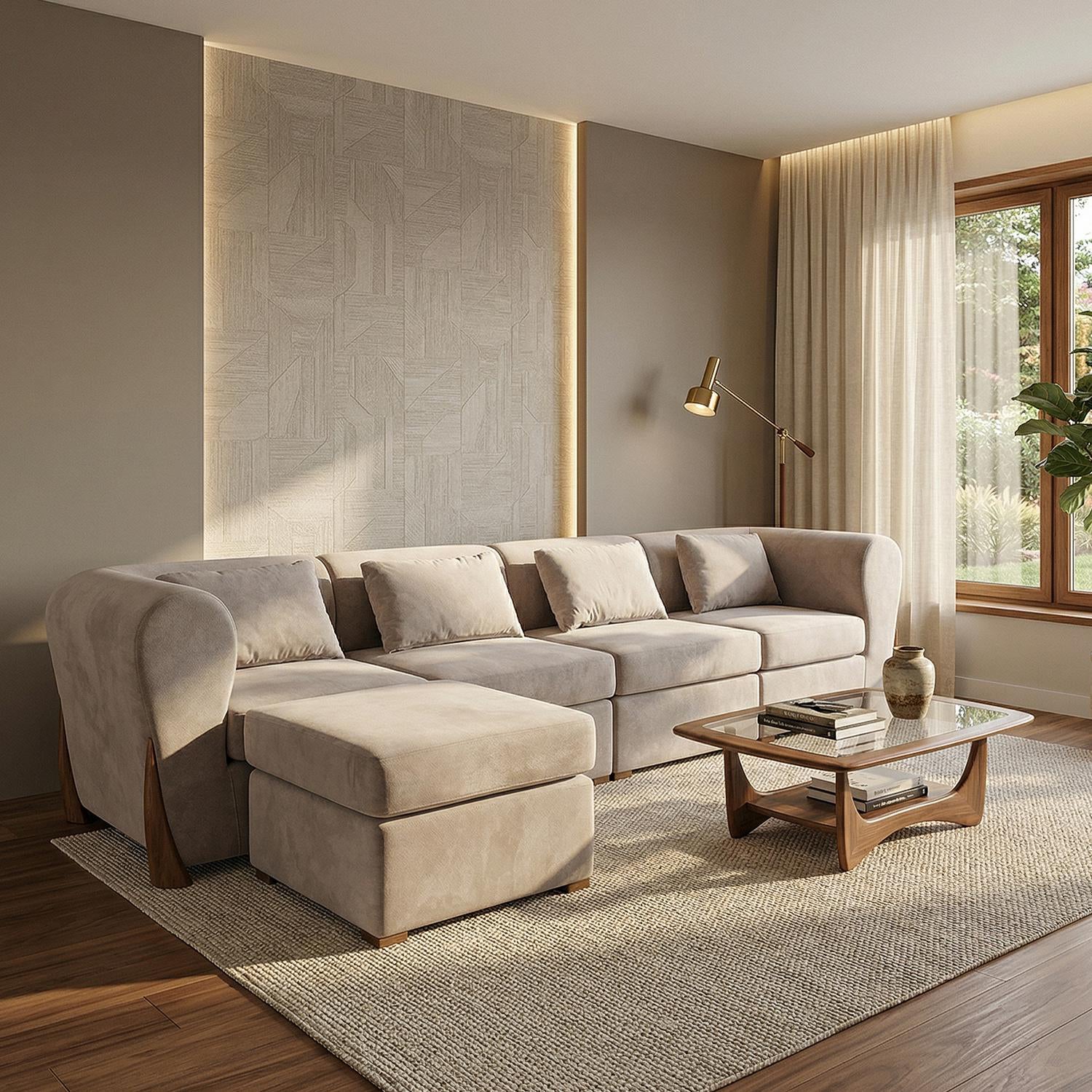 Poltrona Bell Impetu Beige, Natural
