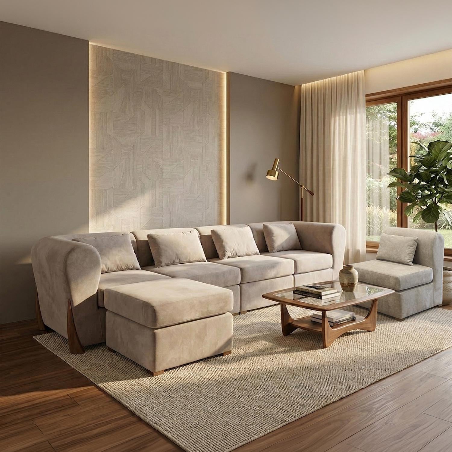 Poltrona Bell Impetu Beige, Natural