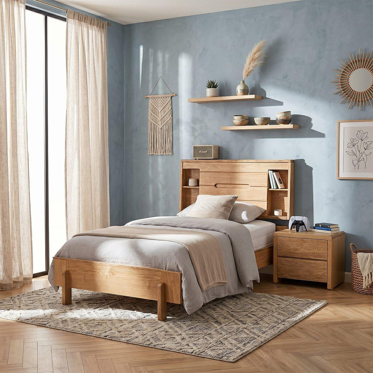 Cama 1.00 Dublin Roble Natural