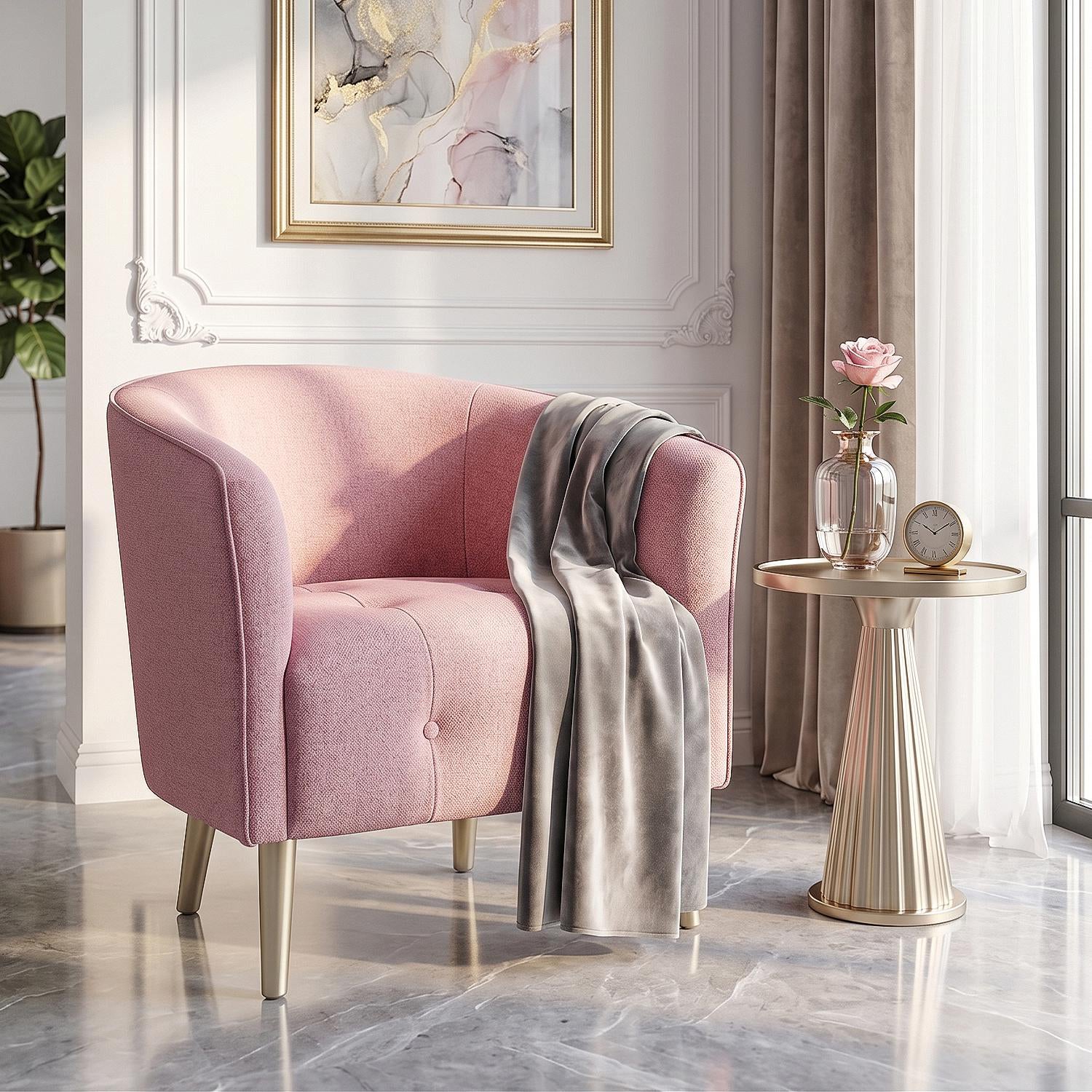 Poltrona Celeste Eurolino Bali Rosa, Champaña