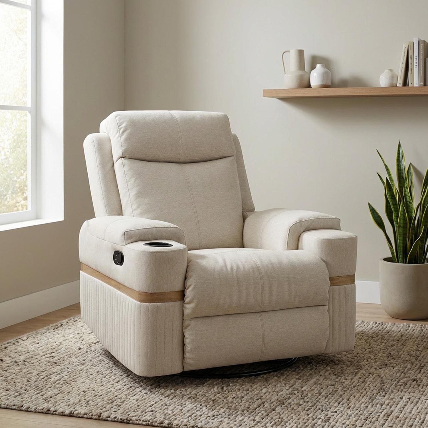 Silla Reclinable Dior Eurolino Marbella Beige Natural, Mecedor Gitaroria