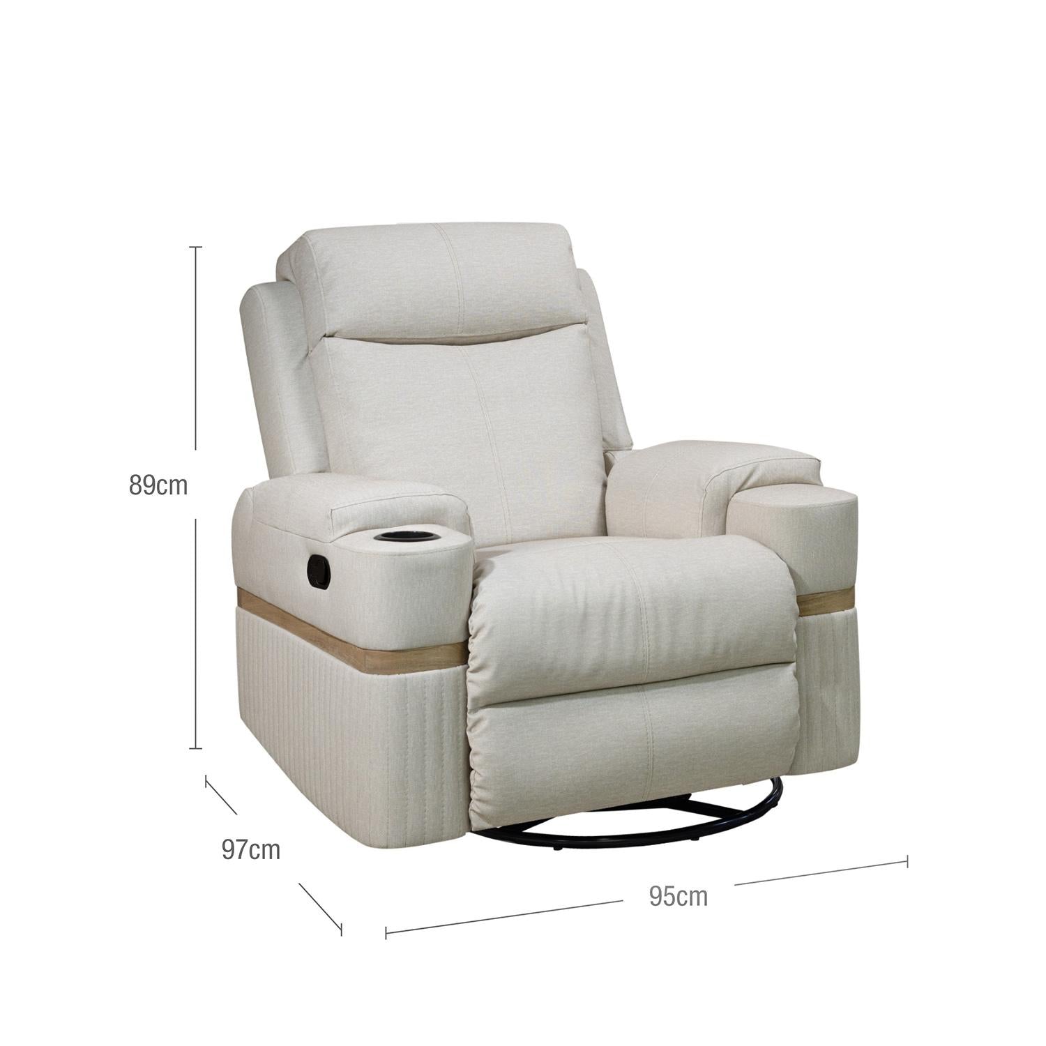 Silla Reclinable Dior Eurolino Marbella Beige Natural, Mecedor Gitaroria