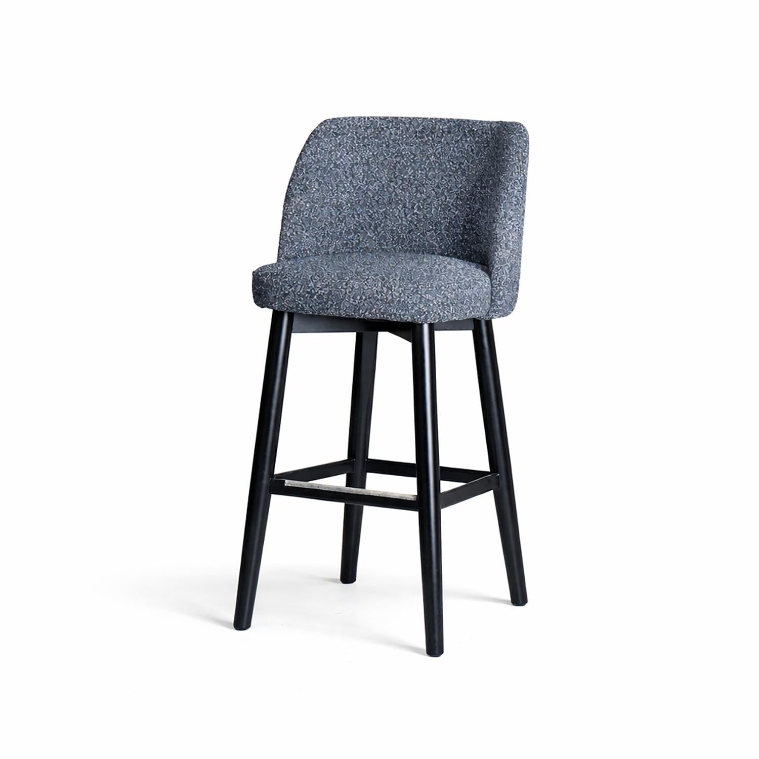 Silla Bar Atlanta Boucle Azul, Negro