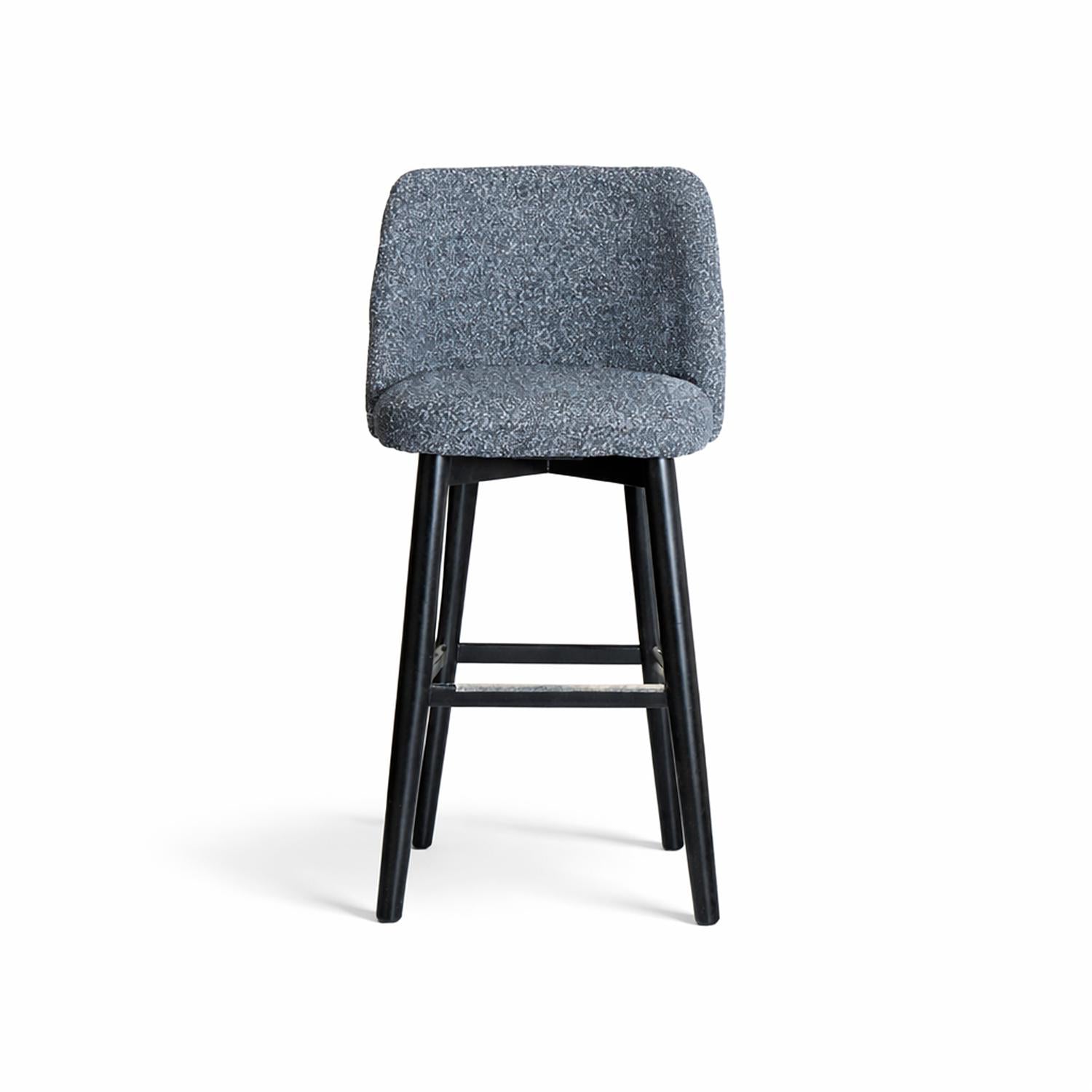 Silla Bar Atlanta Boucle Azul, Negro