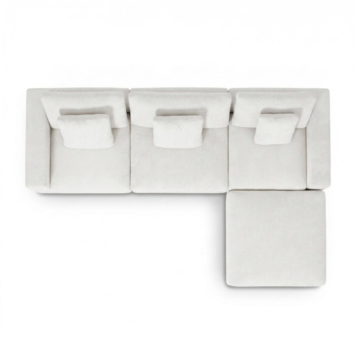 Juego De Sala Creta Chenille Touch Almendra 3 Mts