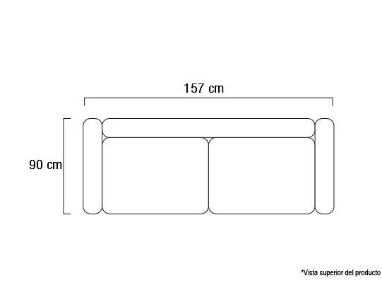 Sofá Reclinable 2 Puestos Nico Velvet Atlas Almond