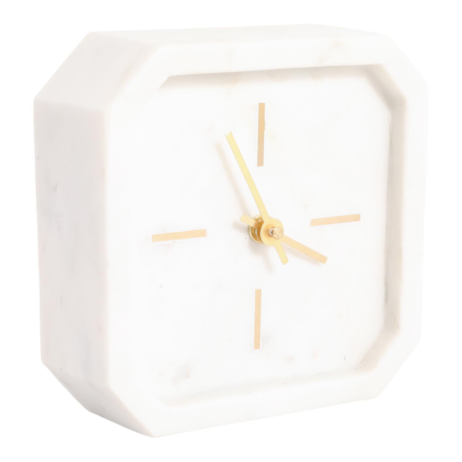 Reloj Mesa 6X6X2 Bl Octagono Grafi Lv261