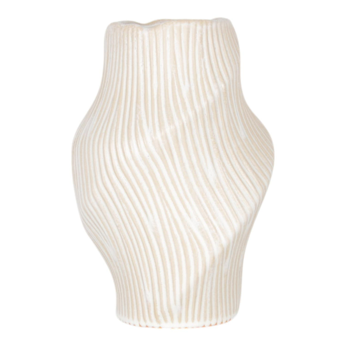Jarron 36X23X23 Blanco Chiseled Lv261