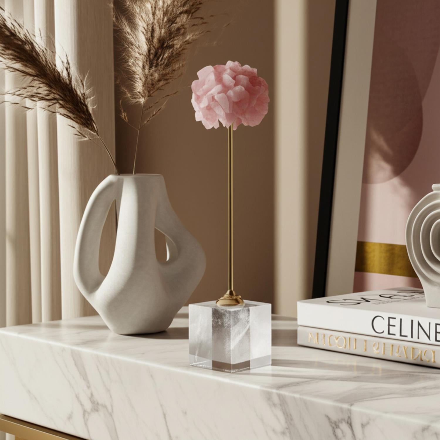 Figura 18X3X3 Rosa Topiario Celine Lv261