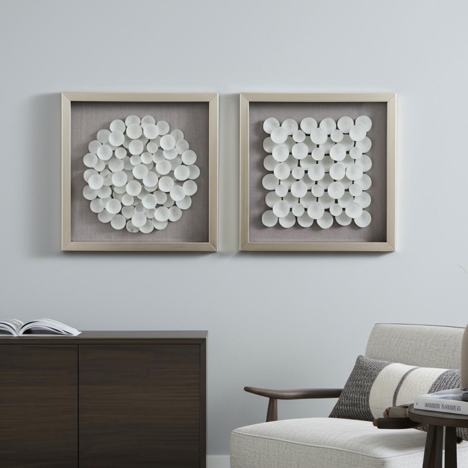 Cuadro 2X20X20 Blanco Marino Lv261