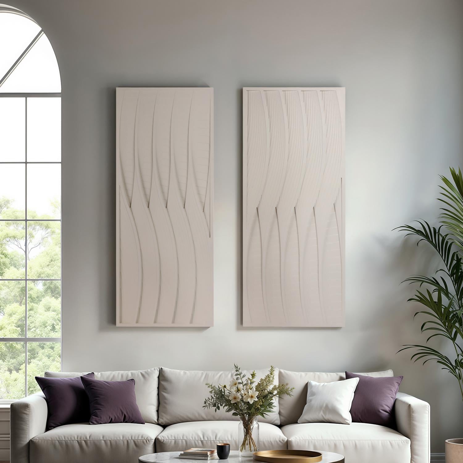 Cuadro 59X24X2 Blanco Marino Lv261