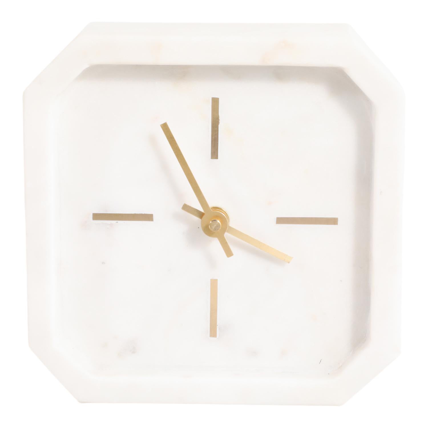 Reloj Mesa 6X6X2 Bl Octagono Grafi Lv261