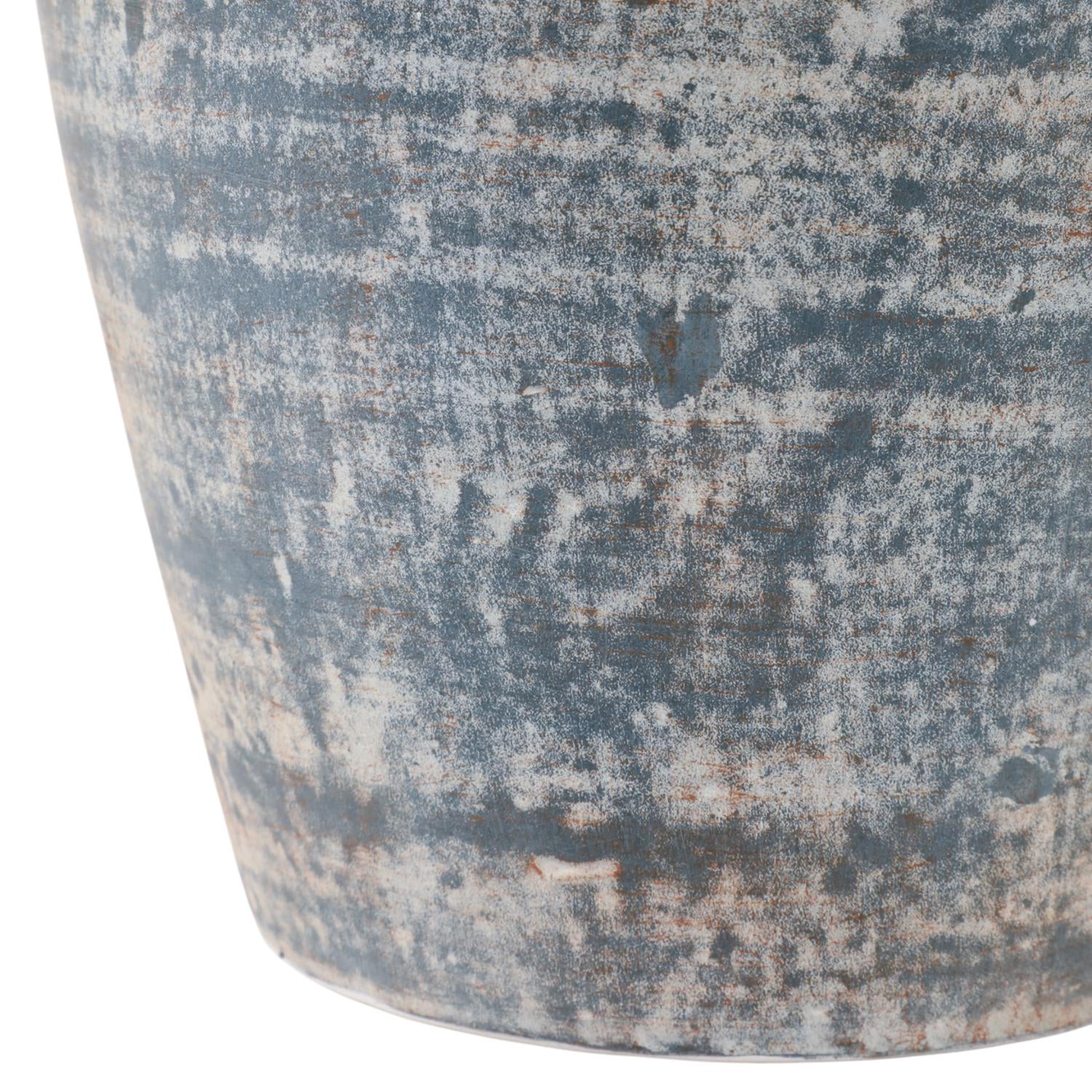 Jarron 12.5X10X9 Azul Marino Lv261