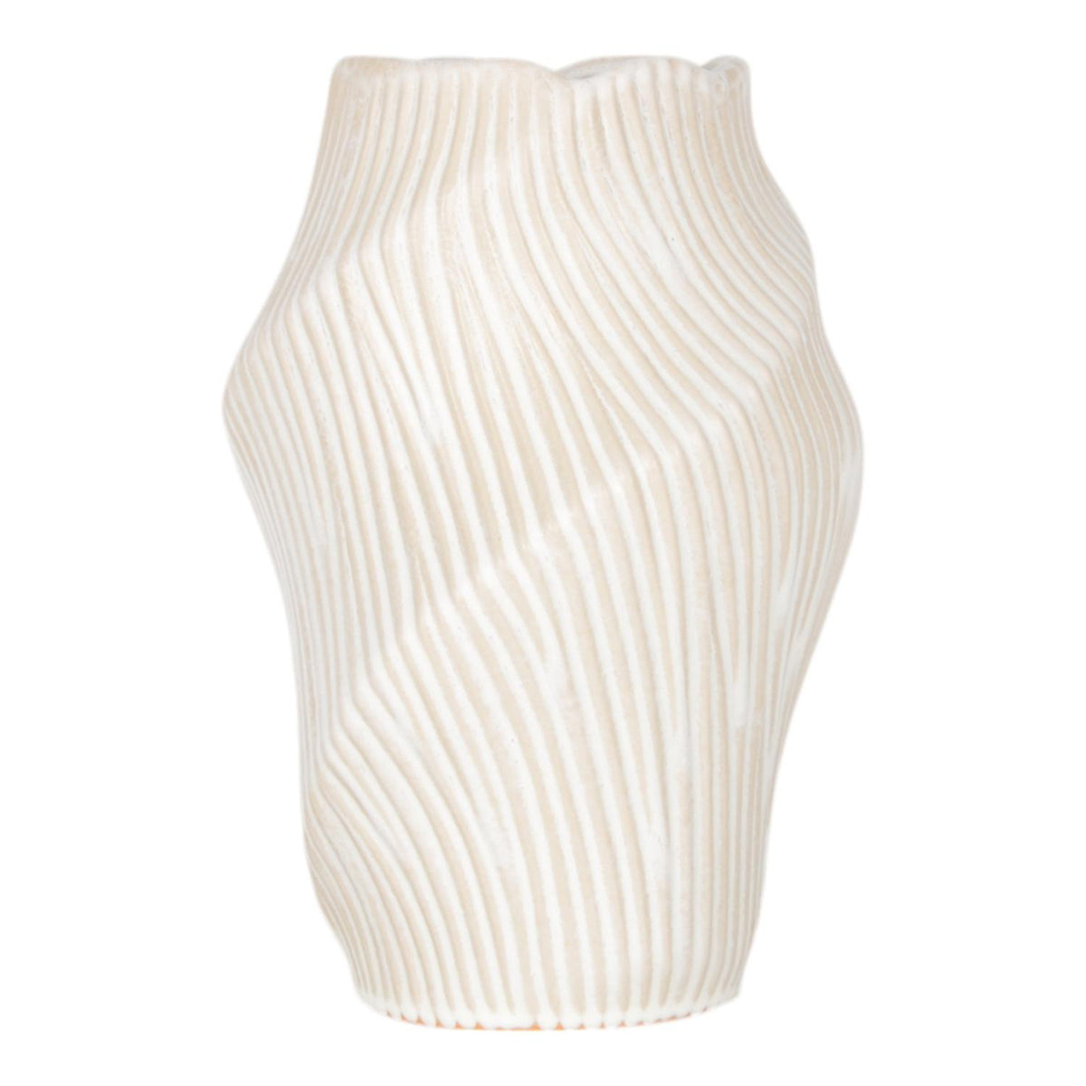 Jarron 36X23X23 Blanco Chiseled Lv261