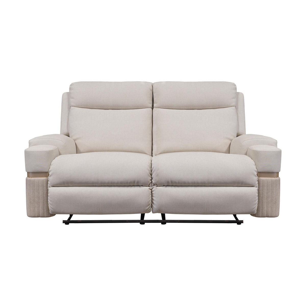 Sofá Reclinable 3 Puestos Dior Eurolino Blanco Puro, Champaña