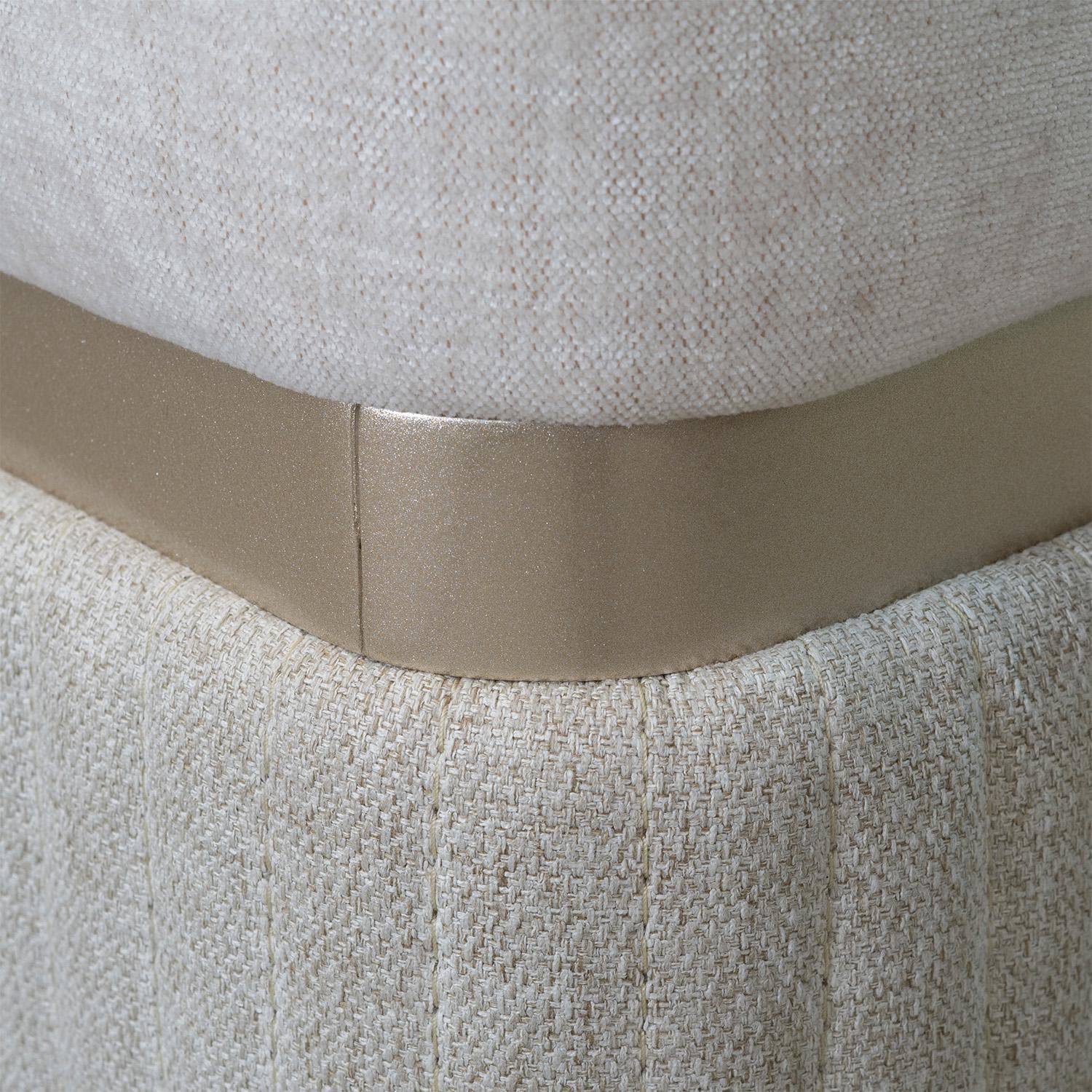 Silla Reclinable Dior Chenille Touch Almendra, Champaña Electrica