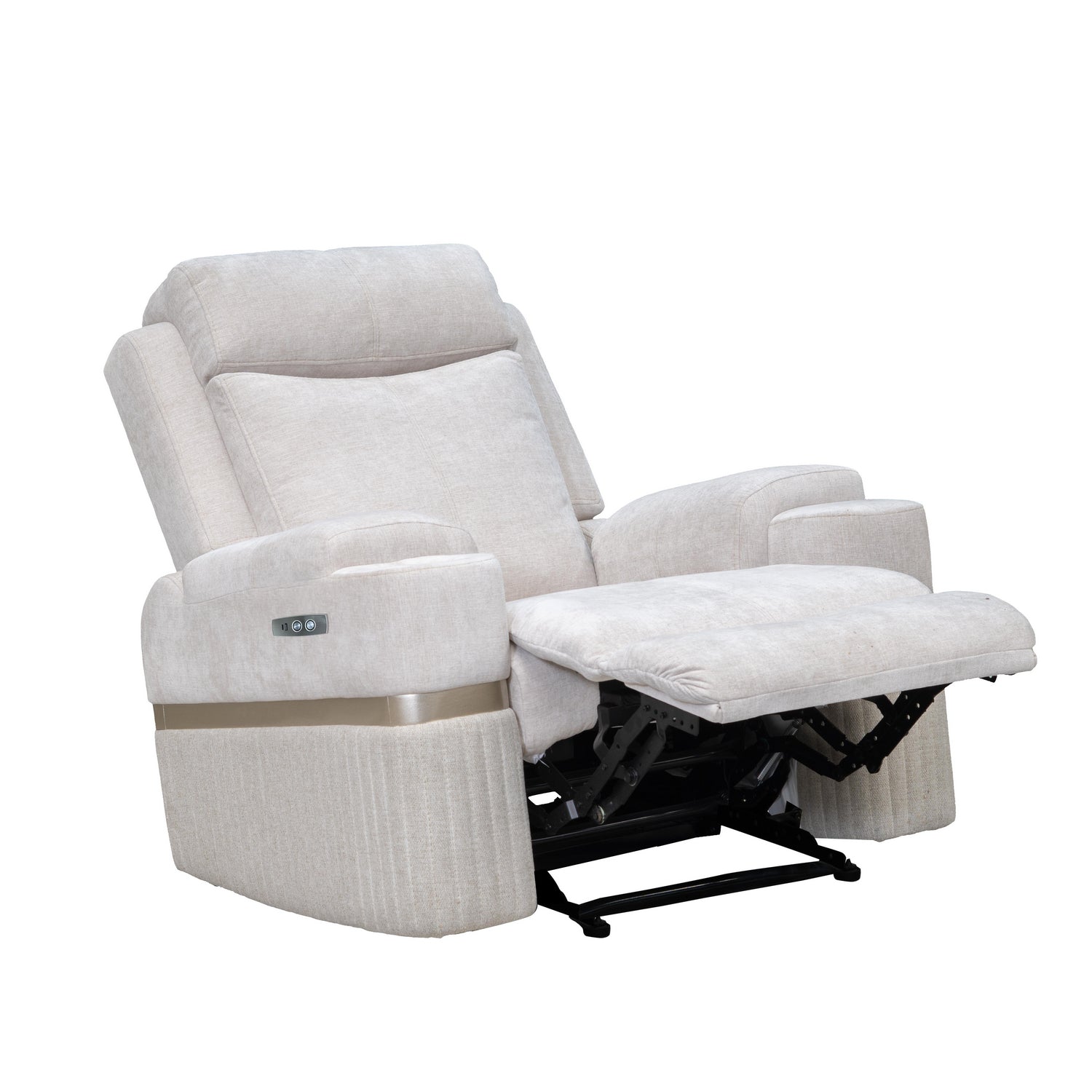 Silla Reclinable Dior Chenille Touch Almendra, Champaña Electrica