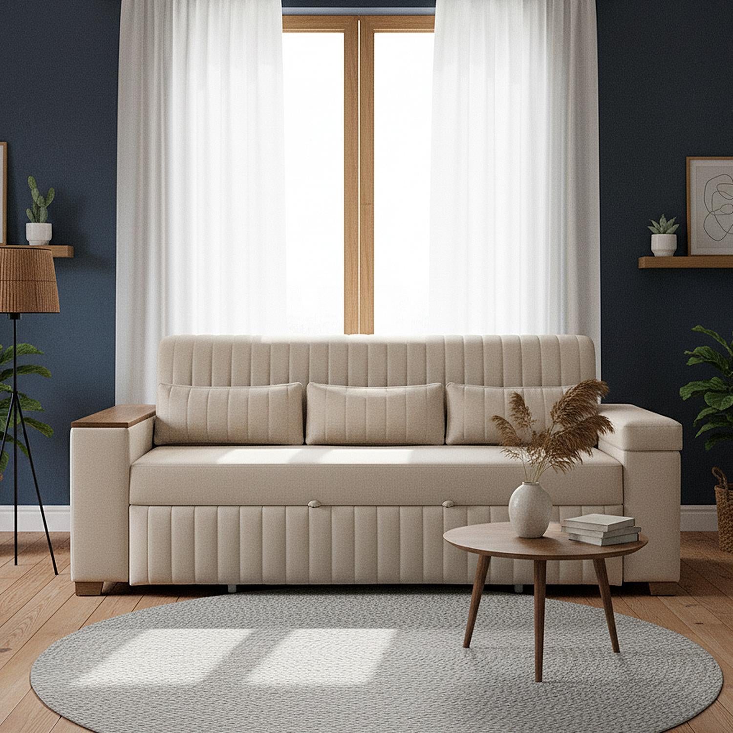 Sofa Cama Robi Marbella Marfil, Natural 180
