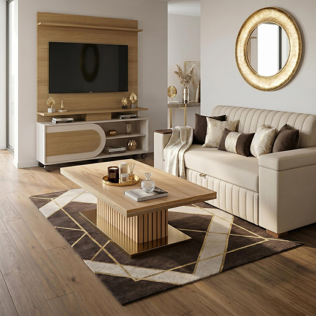 Sofa Cama Robi Marbella Marfil, Natural 150