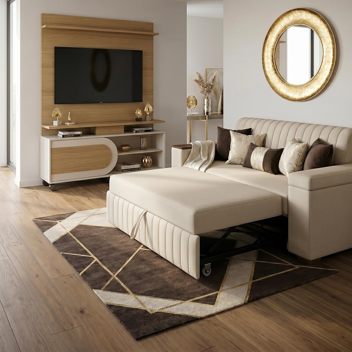 Sofa Cama Robi Marbella Marfil, Natural 150