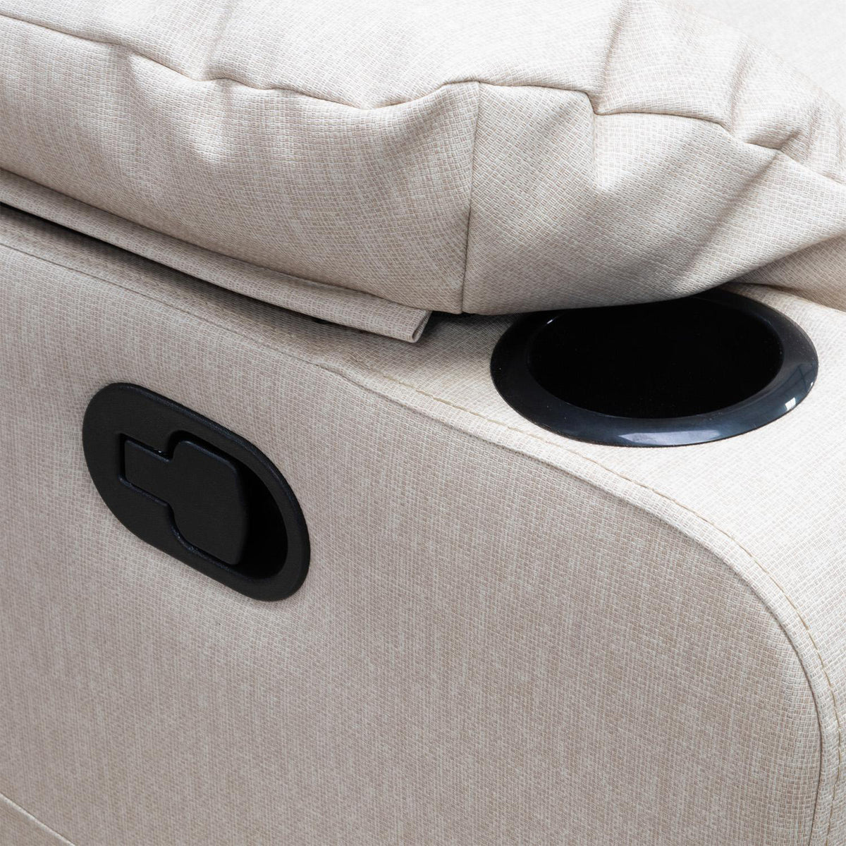 Sofa Reclinable 2 Puestos Dylan Eurolino Marbella Beige