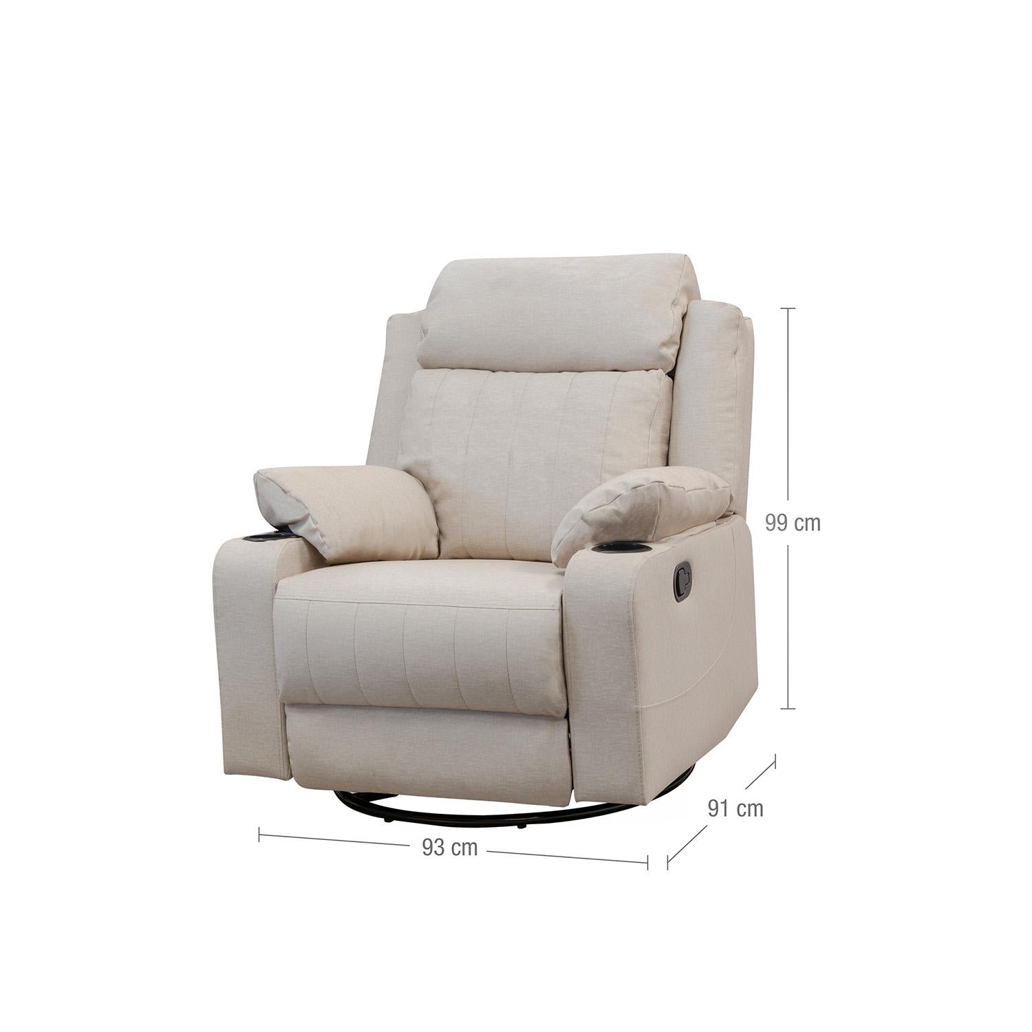 Silla Reclinabeige Dylan Eurolino Marbella Beige