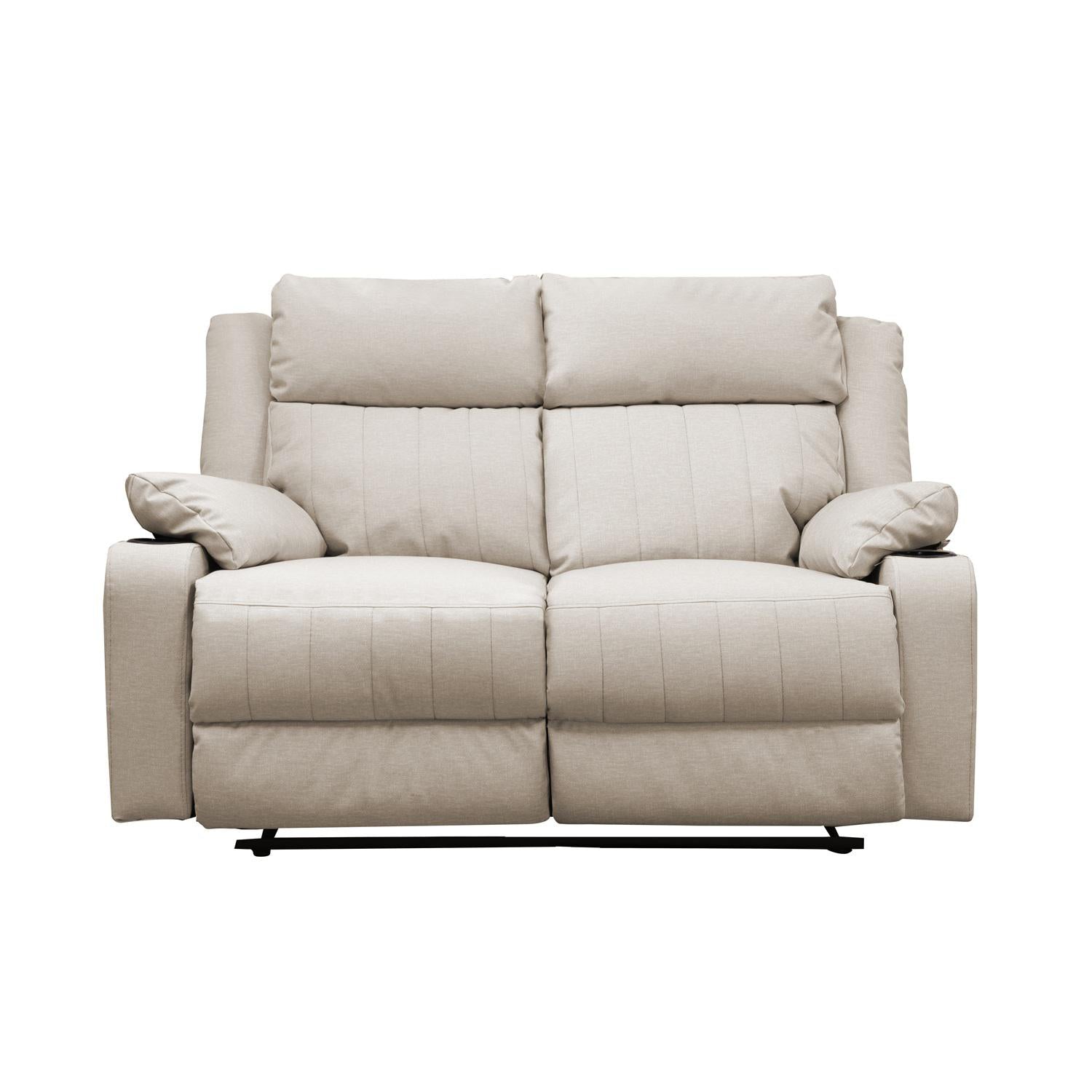 Sofa Reclinable 2 Puestos Dylan Eurolino Marbella Beige