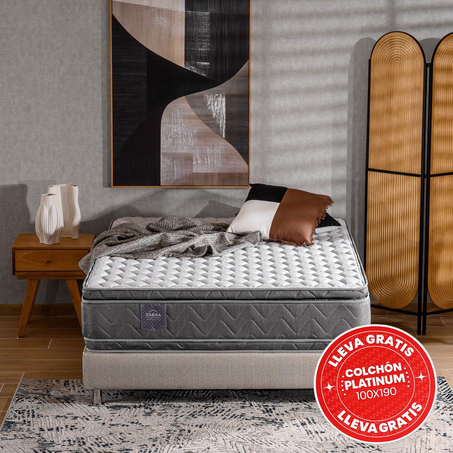 Colchón Doble Platinum Doble Pillow Top + Gratis Colchón Sencillo